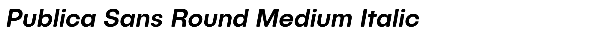 Publica Sans Round Medium Italic image